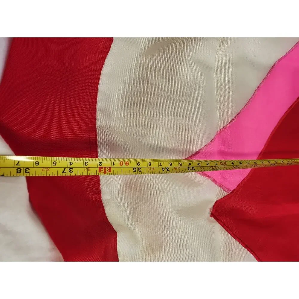 Vtg 90’s Large 42x28 Valentines Day Hearts Embroidered Garden Flag Banner Y2K